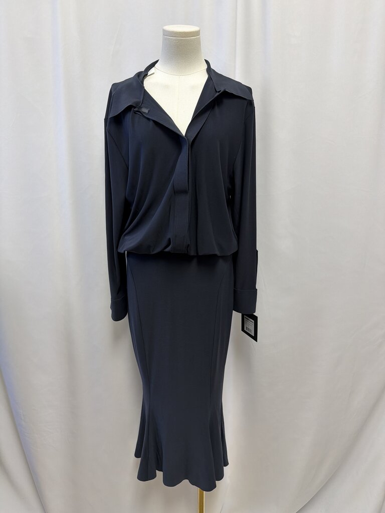 Norma Kamali Pewter Fishtail Dress NWT