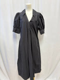 Ganni Black Puff Sleeve Maxi Dress