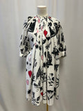 Alexander McQueen White Hear and Moth Graphic Print Dress