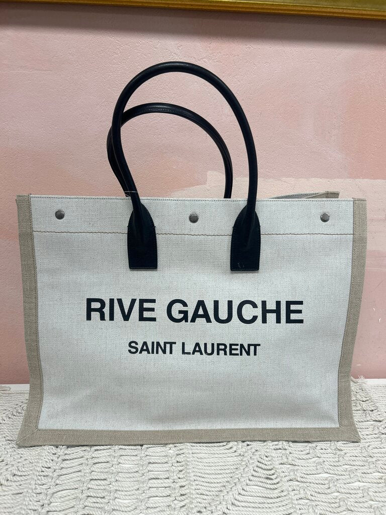 Saint Laurent Canvas Rive Gauche Tote