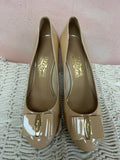 Ferragamo Elinda 85 Patent Block Heel w/ Box and Dustbag