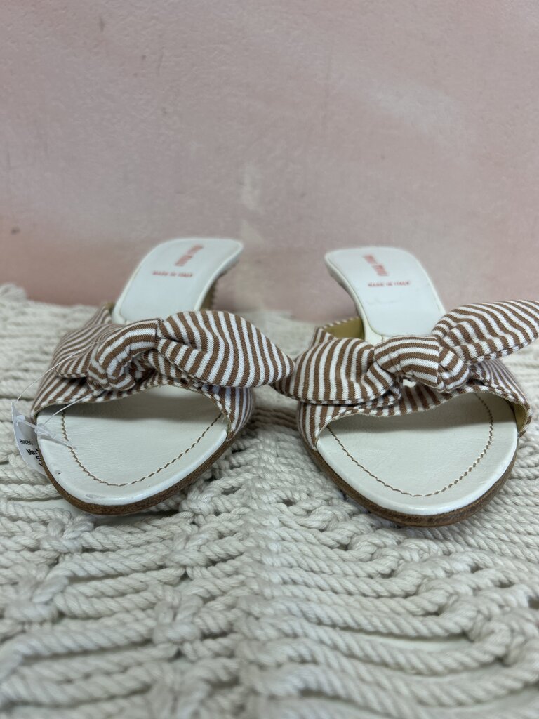 Miu Miu Striped Bow Kitten Heel