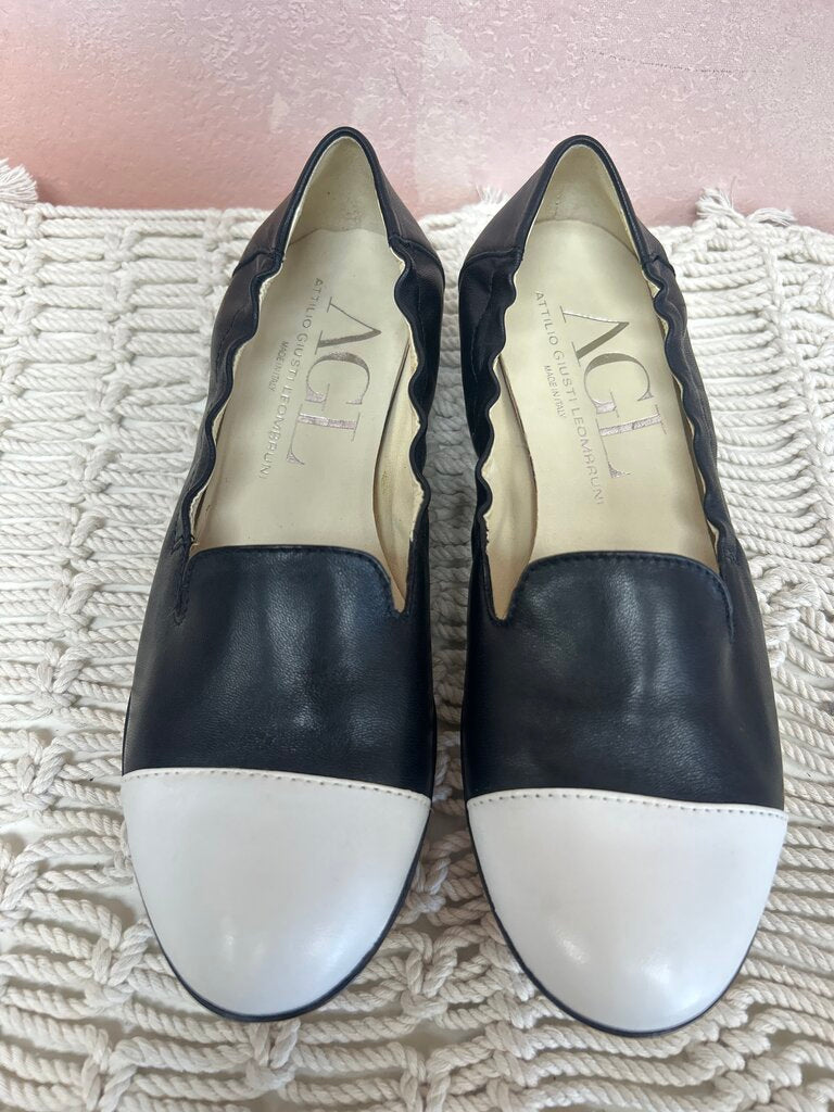 AGL Cap Toe Loafer Flats