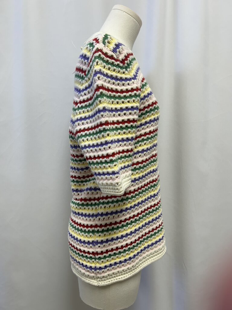 Nanette Lepore Multi-Strip Short Sleeve Sweater