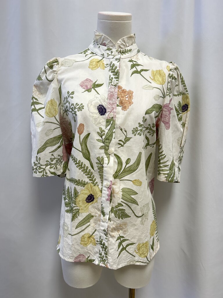 Avara Puff Sleeve Floral Blouse