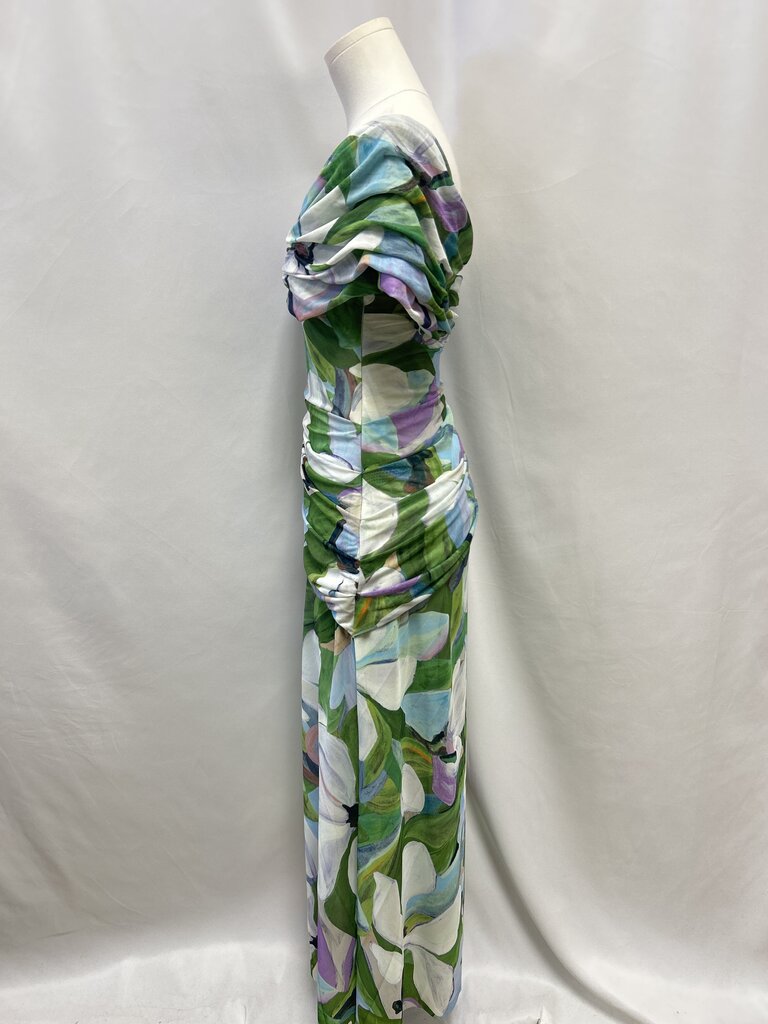 Acler Floral Print One Shoulder Dress