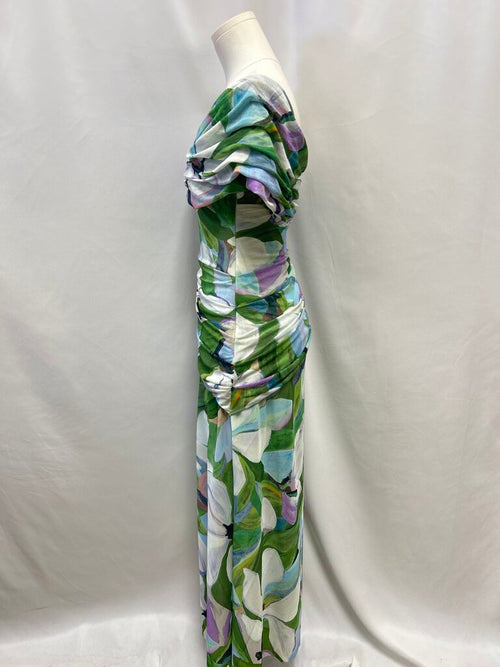 Acler Floral Print One Shoulder Dress