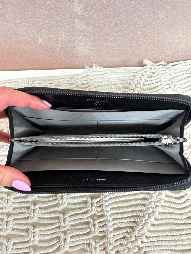 Chanel Precious Symbols Patent Zippy Wallet w/ Box