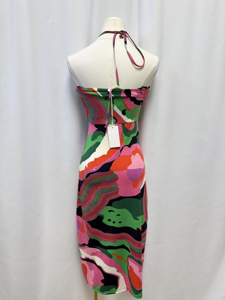 Flora Bea Abstract Halter Dress NWT