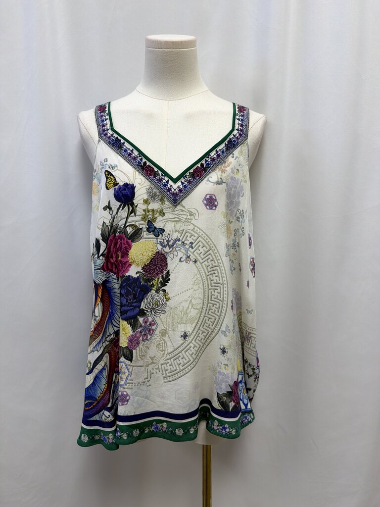 Camilla V-Neck Floral Silk Tank