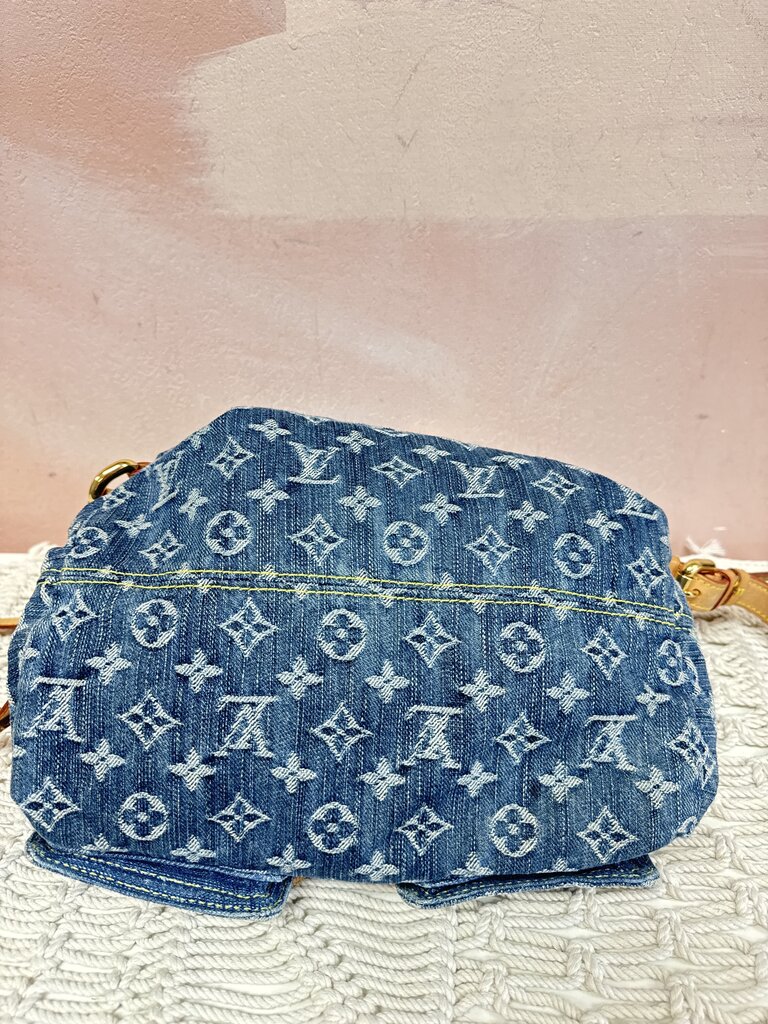 Louis Vuitton Monogram Sac A Dos Denim Backpack w/ Dustbag