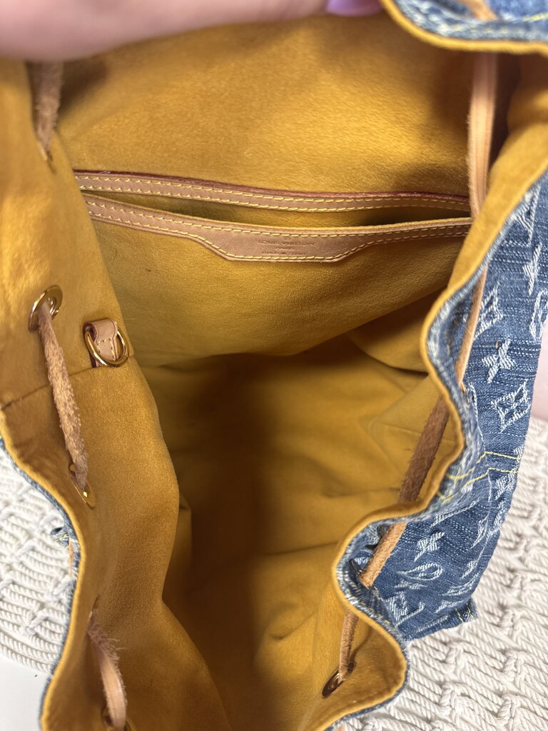 Louis Vuitton Monogram Sac A Dos Denim Backpack w/ Dustbag