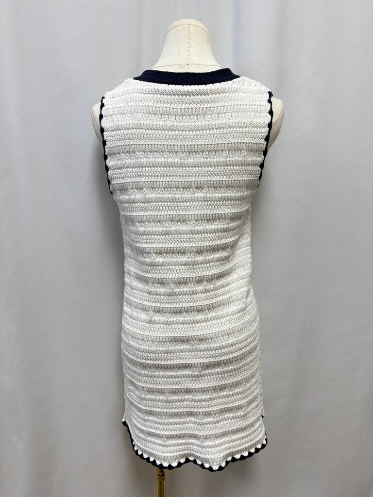 English Factory Knit Tie Front Button Up Dress