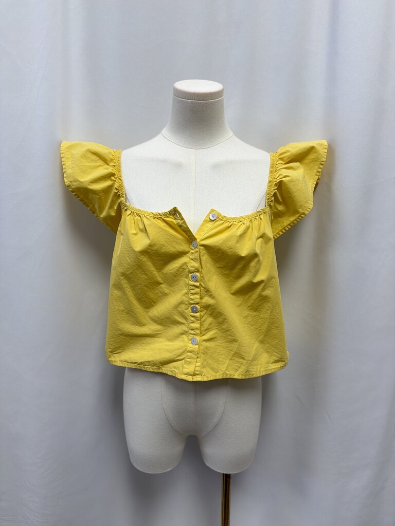 Nation Ltd Ruffle Sleeve Crop Top