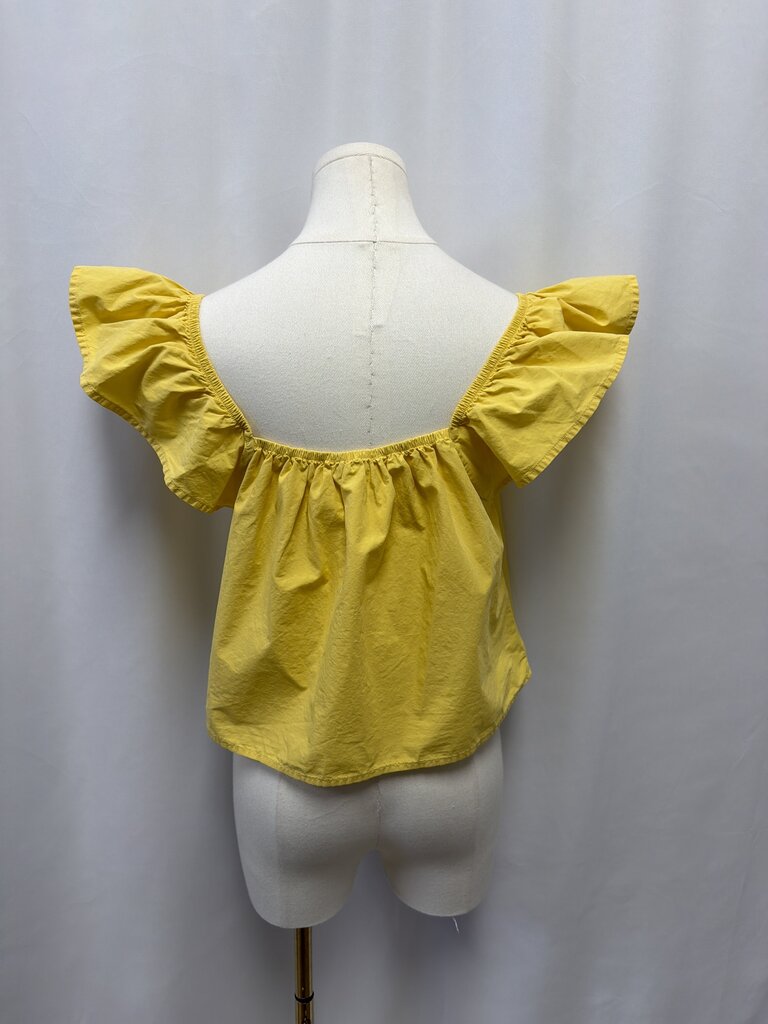 Nation Ltd Ruffle Sleeve Crop Top