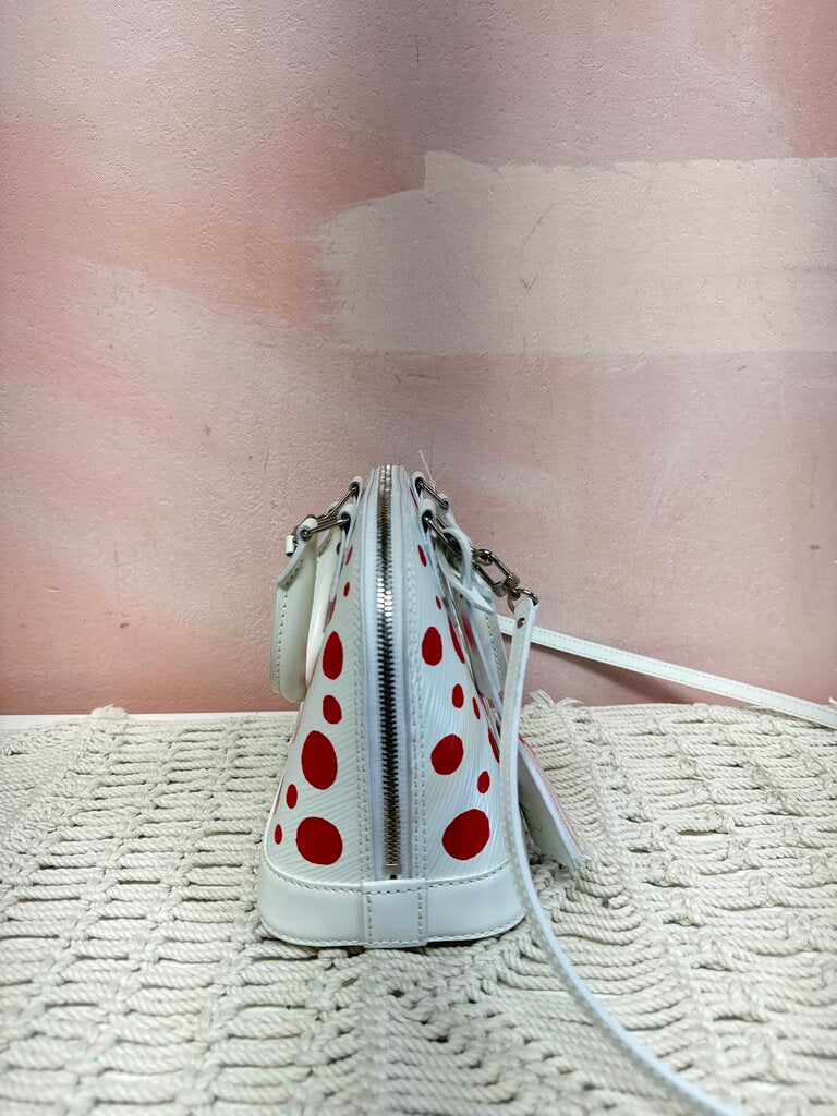 Louis Vuitton x Yayoi Kusama Alma BB Epi Polka Dot Handbag w/ Box & Dustbag