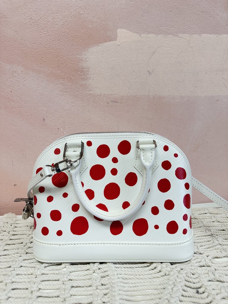 Louis Vuitton x Yayoi Kusama Alma BB Epi Polka Dot Handbag w/ Box & Dustbag