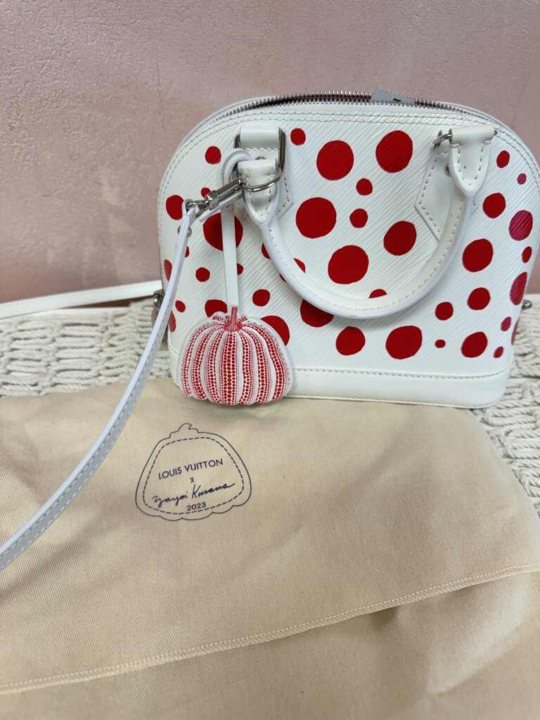 Louis Vuitton x Yayoi Kusama Alma BB Epi Polka Dot Handbag w/ Box & Dustbag