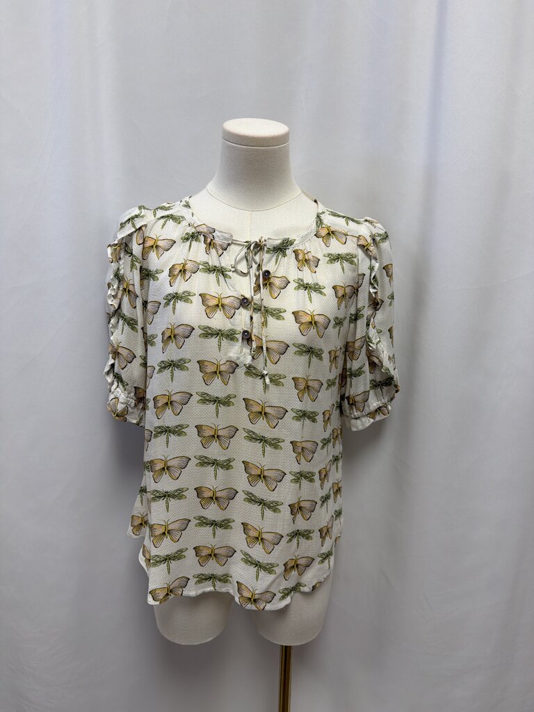 Maeve Butterfly Tie Front Blouse