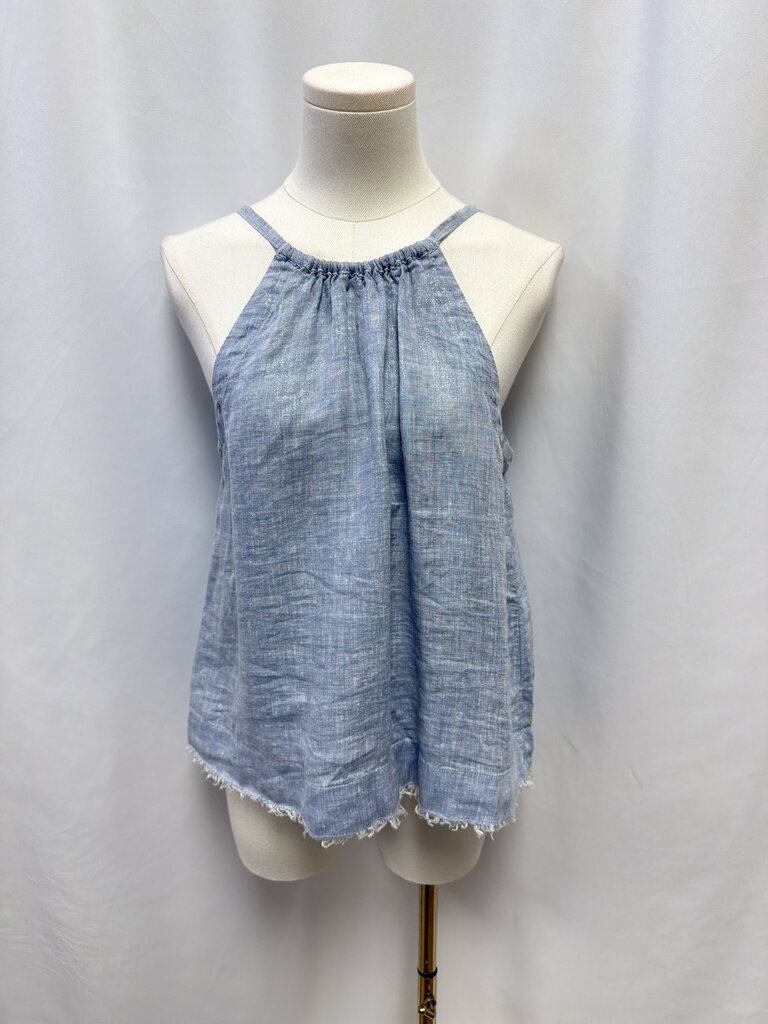 Maeve Shimmer Linen Halter Tank