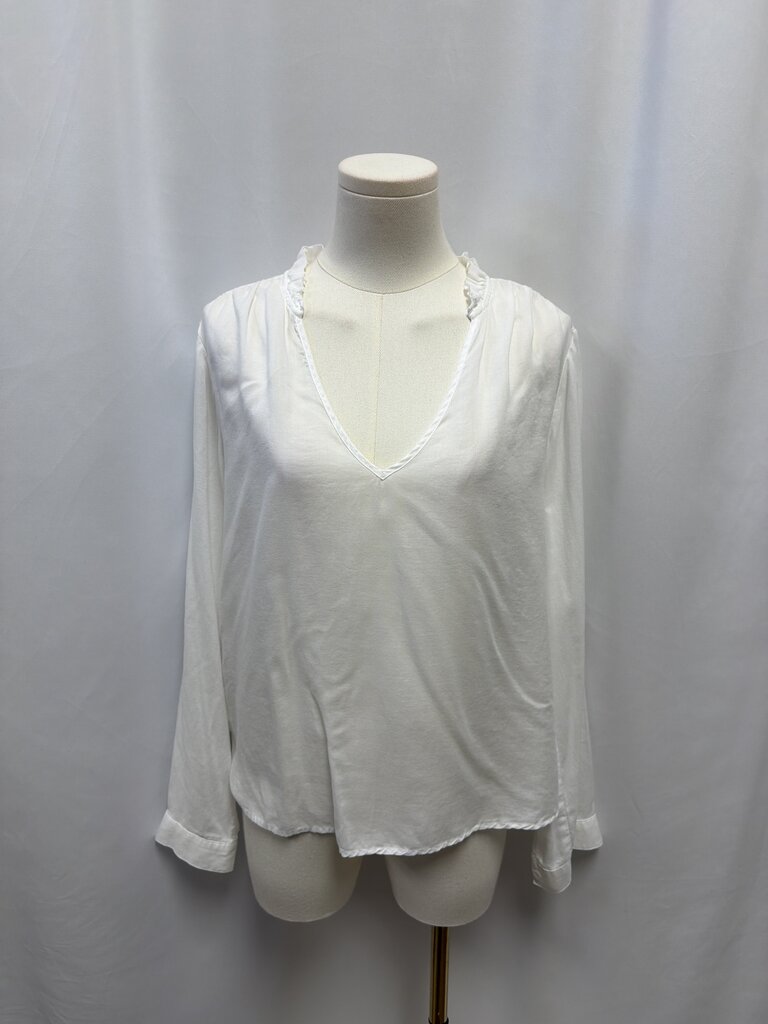 Cloth & Stone Tencel Lyocell Airy Ruffle Collar Blouse
