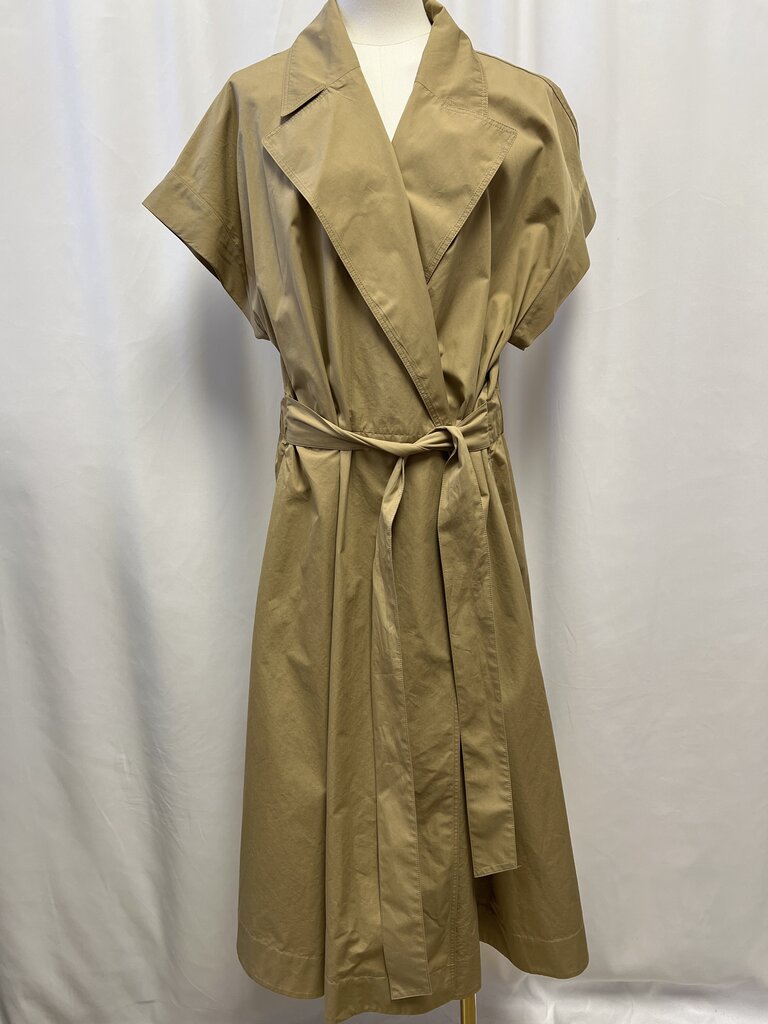 Lafayette 148 Cotton Belted Short Sleeve Dress