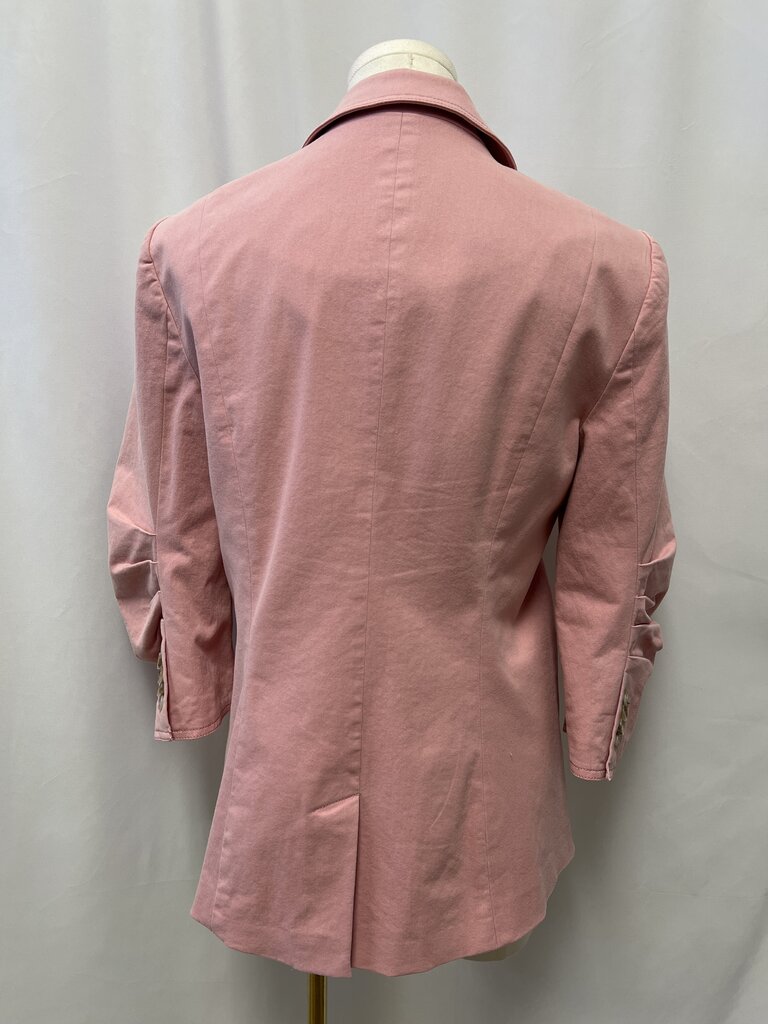 Cinq a Sept Cotton Blend Blazer Pleated Sleeves