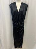 Veronica Beard Black Silk V-Neck Maxi Dress