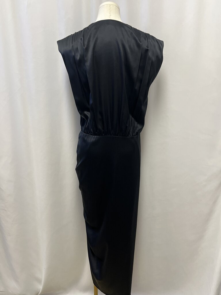 Veronica Beard Black Silk V-Neck Maxi Dress