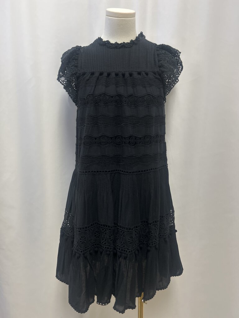 Ulla Johnson Eyelet Ruffle Sleeve Mini Dress