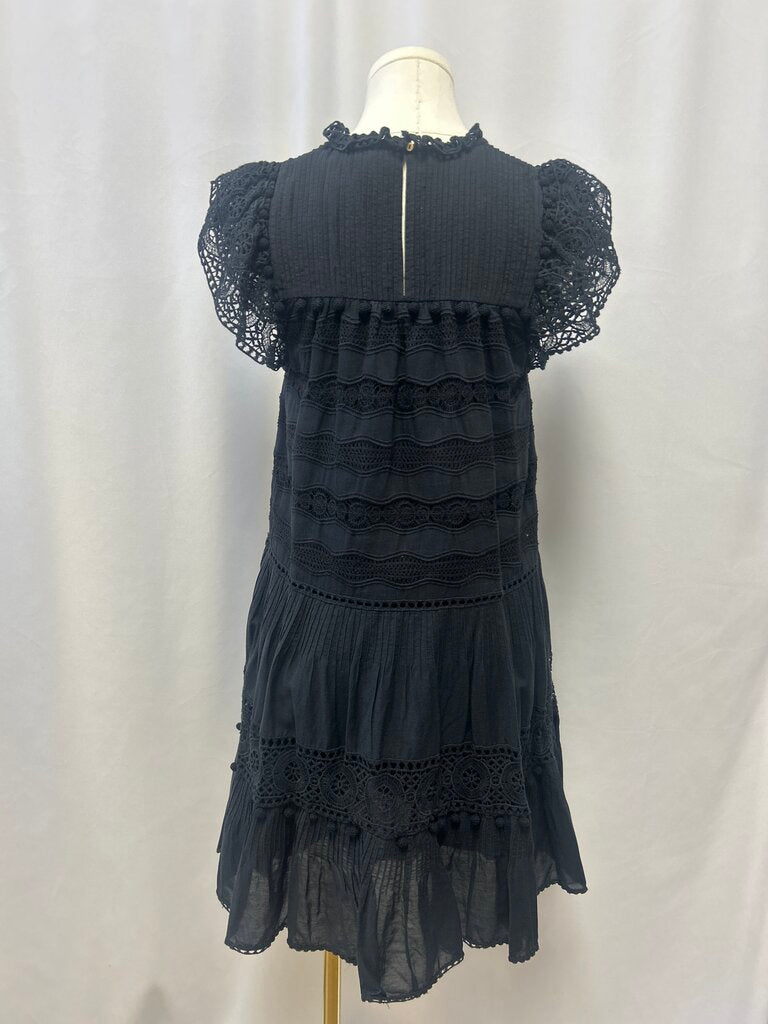 Ulla Johnson Eyelet Ruffle Sleeve Mini Dress