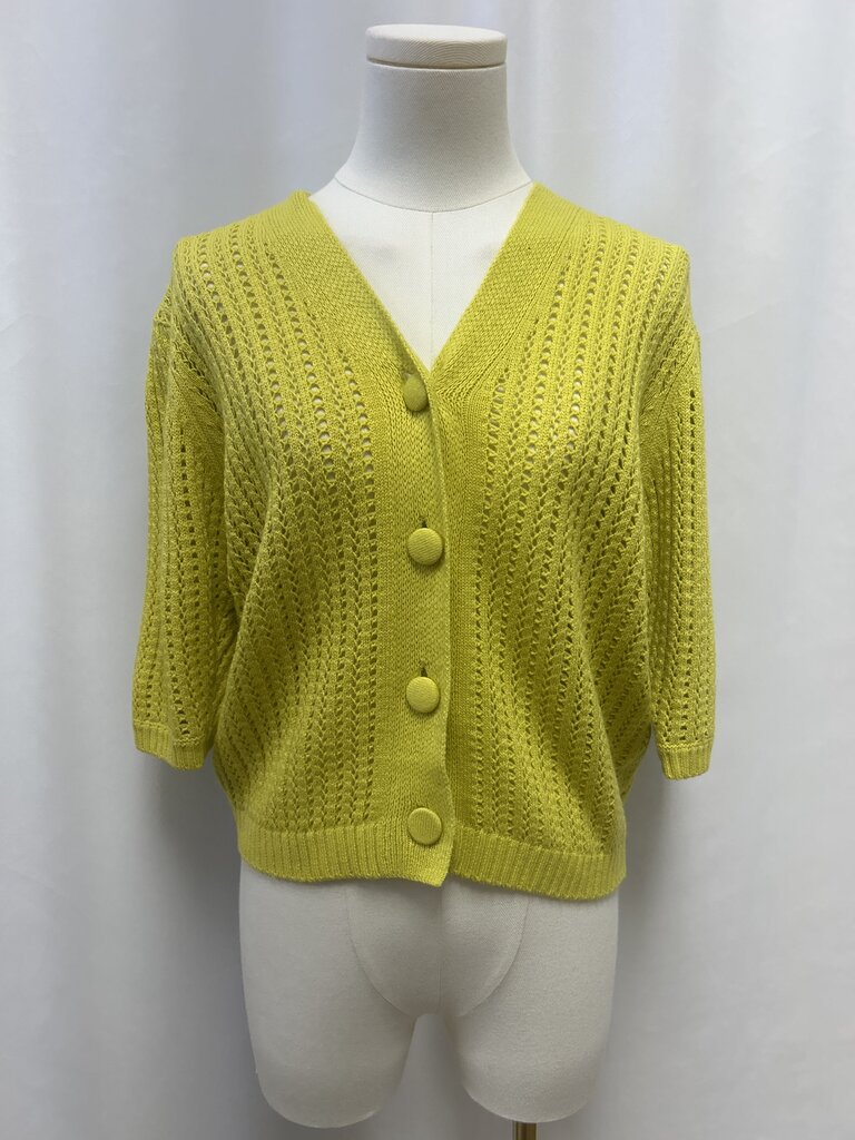Faherty Wide Knit Cropped Cardigan