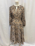 Ulla Johnson Paint Speckle Print Long Sleeve Maxi Dress
