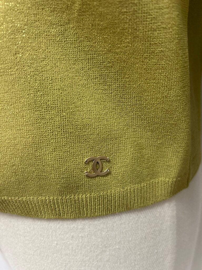 Chanel Vintage Shimmer Knit Open Sweater