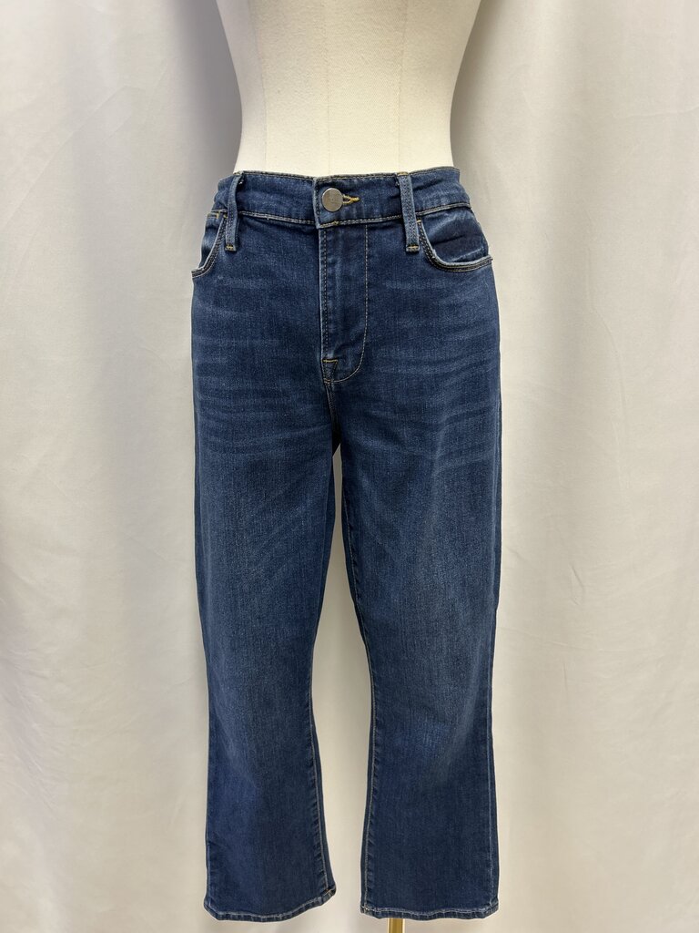 Frame Straight Leg Medium Wash Jean