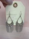 Anthropologie Silver Dangle Earrings w/Bag
