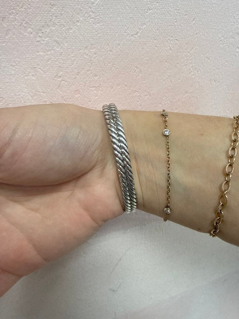 David Yurman Silver Labyrinth Single Loop Bracelet