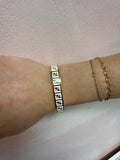 Fendi Gold and White Enamel Bracelet w/Box