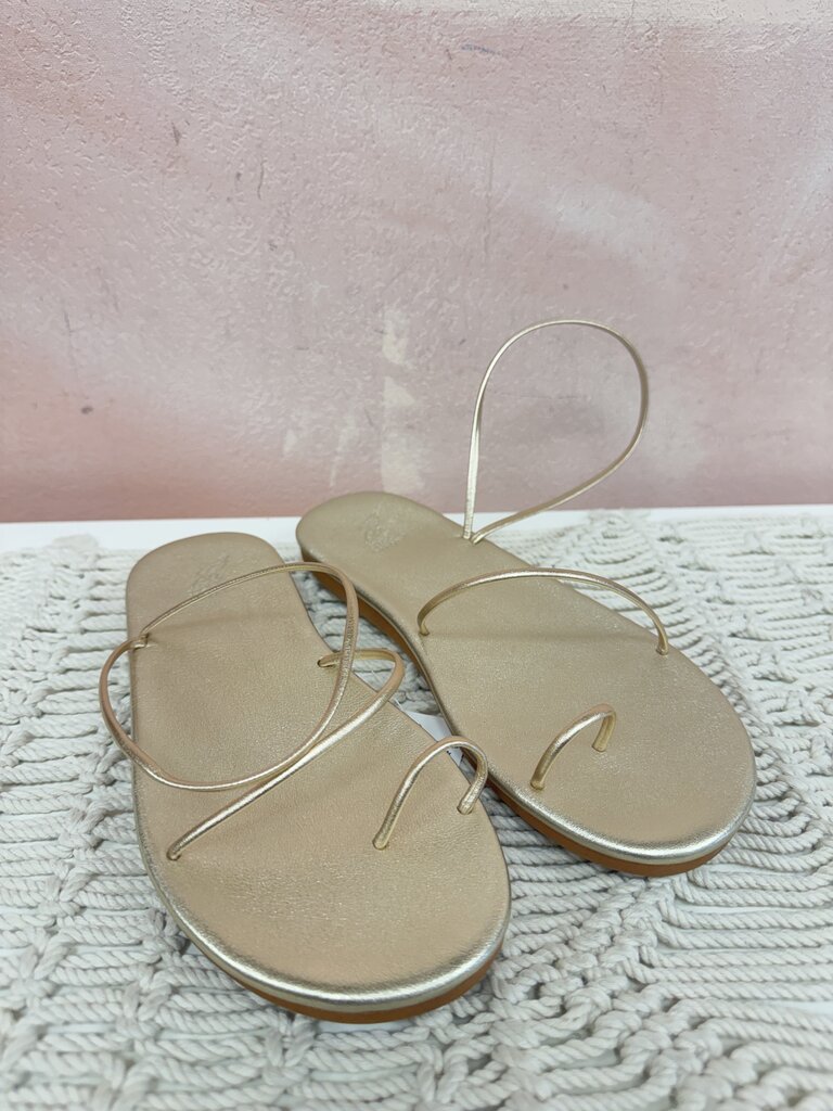 Ancient Greek Sandal Gold Sandal w/Bag
