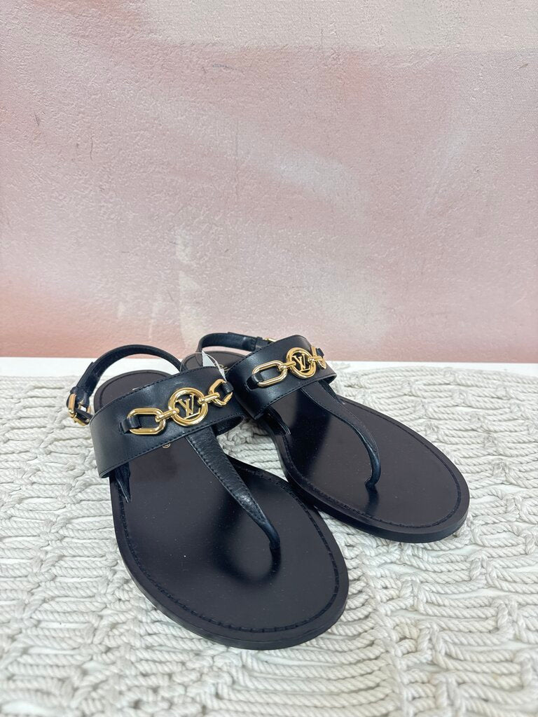 Louis Vuitton Black D'Orsay Sandal w/Box