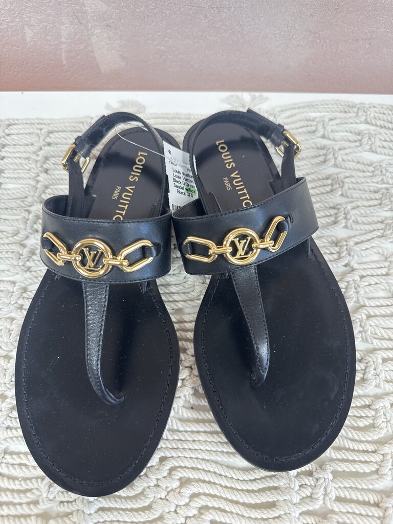 Louis Vuitton Black D'Orsay Sandal w/Box