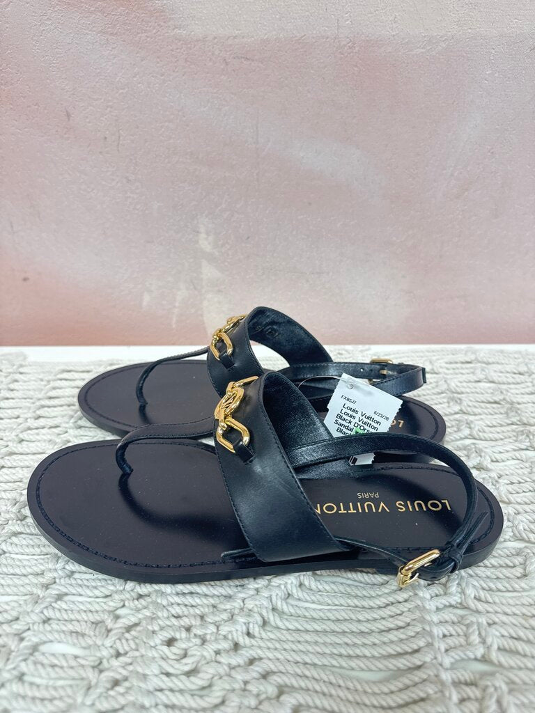 Louis Vuitton Black D'Orsay Sandal w/Box
