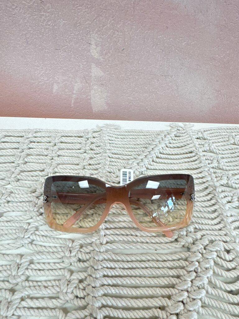 Chanel Pink Shield Sunglasses w/Case
