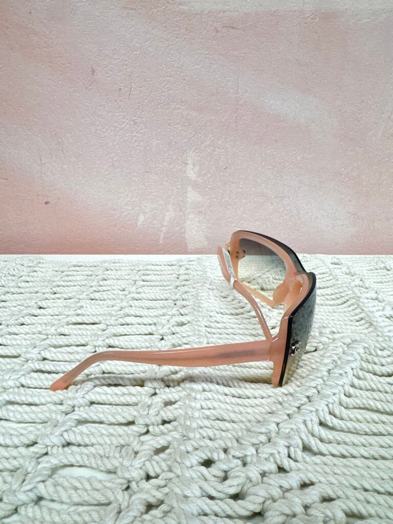 Chanel Pink Shield Sunglasses w/Case