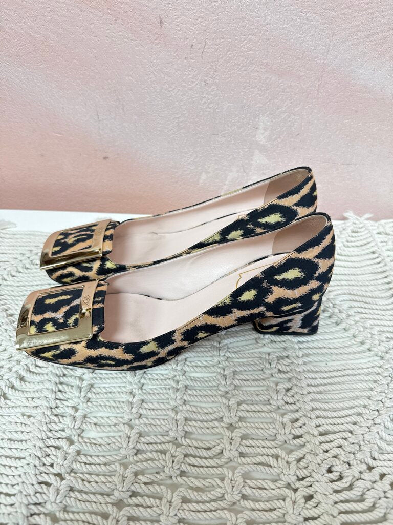 Roger Vivier Animal Print Block Heel