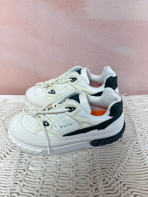 both White Platform Sneaker