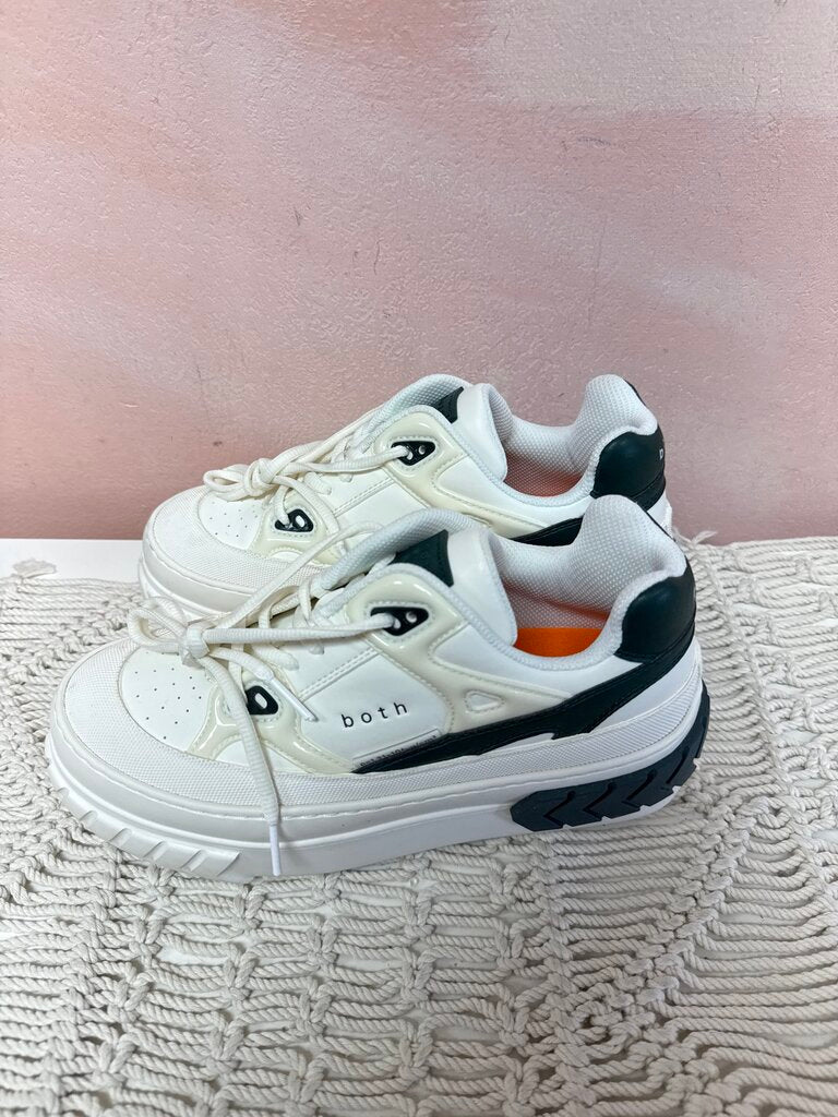 both White Platform Sneaker