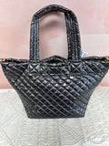 MZ Wallace Gunmetal Grey Quilted Metro Tote