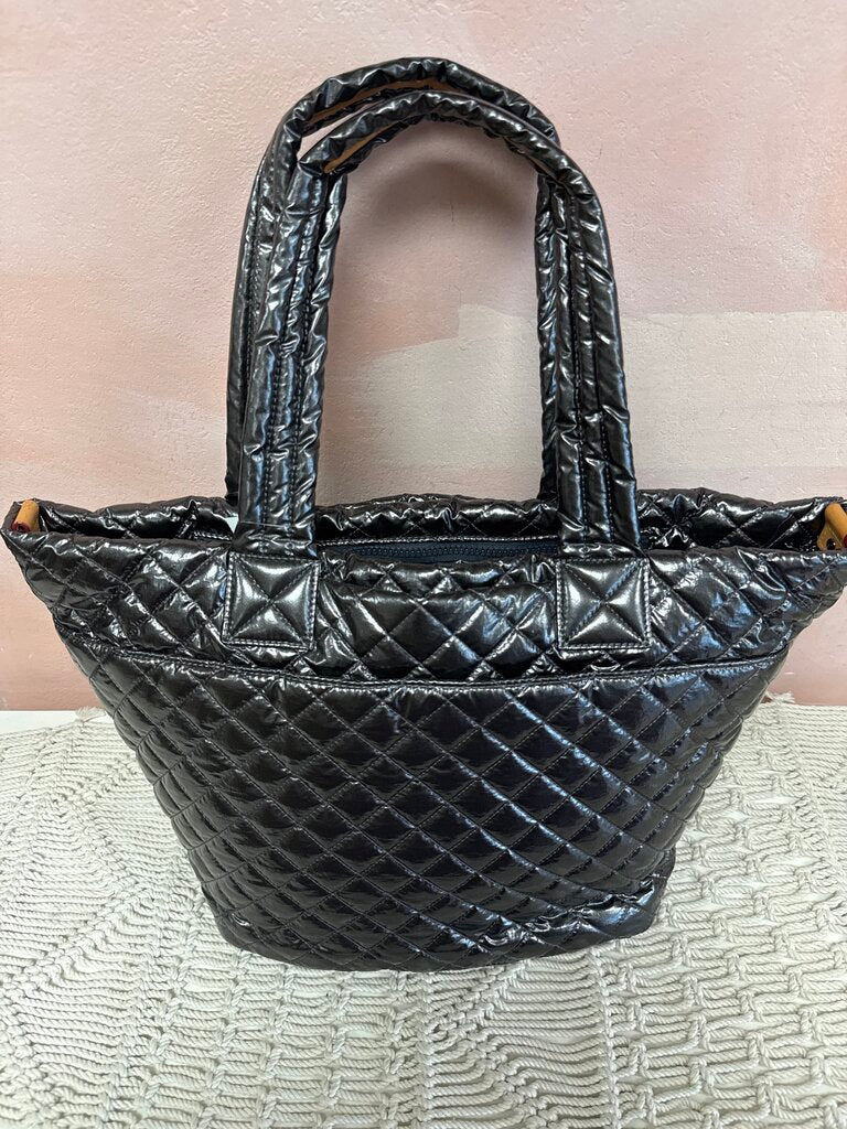MZ Wallace Gunmetal Grey Quilted Metro Tote