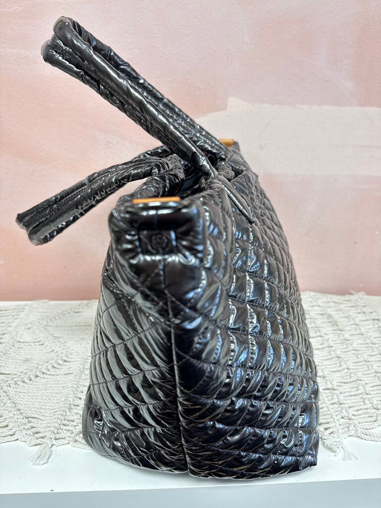 MZ Wallace Gunmetal Grey Quilted Metro Tote